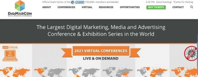 digital-marketing-conferences-digimarcon digital marketing conference digimarcon world 2021 website screenshot