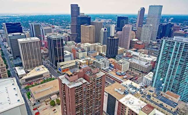 Business buildings in downtown Denver