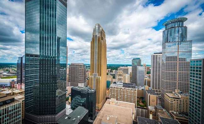 Business district in downtown Minneapolis