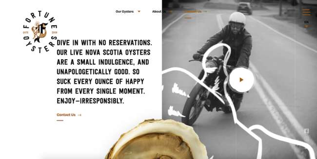 Fortune Oysters Food & Drink App and Website Design