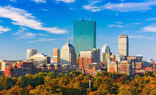 boston-web-design-company View of Boston’s business and technology district