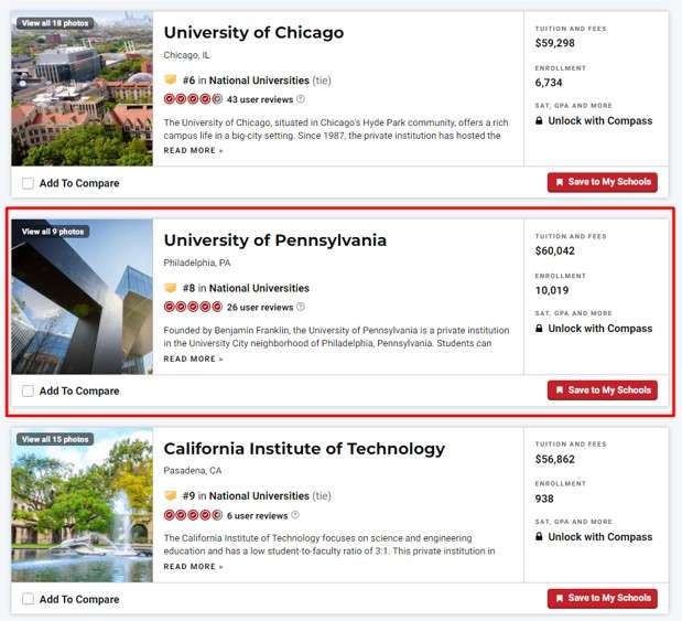 branding agencies in Philadelphia: best national universities rankings