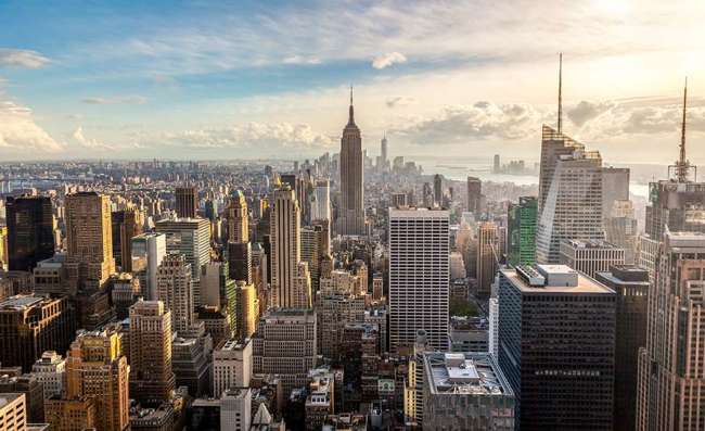 view of New York's central business district