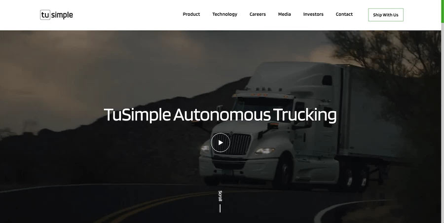 Tu Simple innovation website