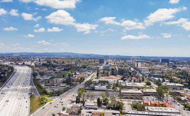 view of St Ana city in California