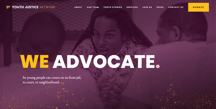 Youth Justice Network best educational website designs