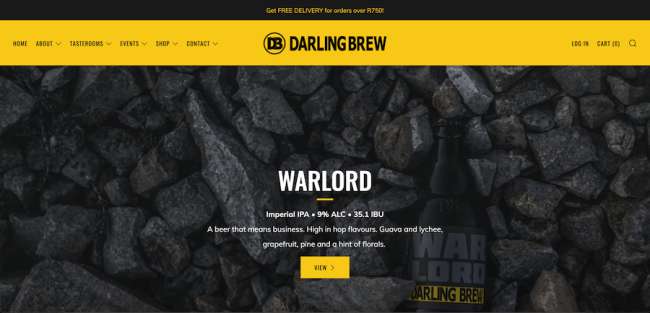 Darling Brew website designs