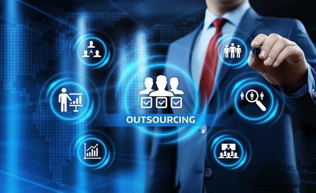 HR outsourcing internet concept