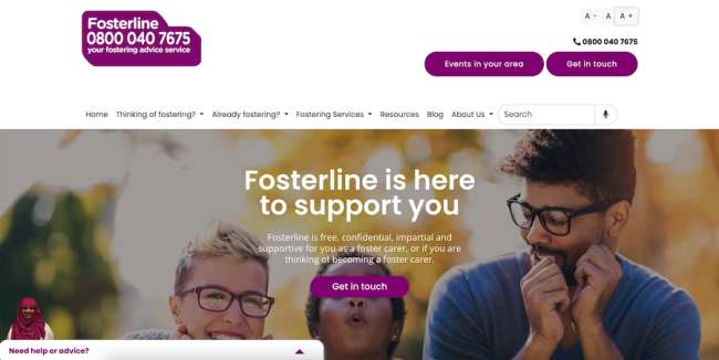 Fosterline community website design