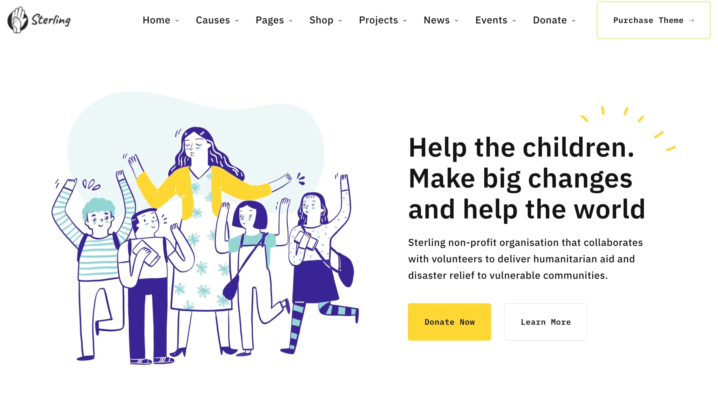 Sterling Charity Donation website design