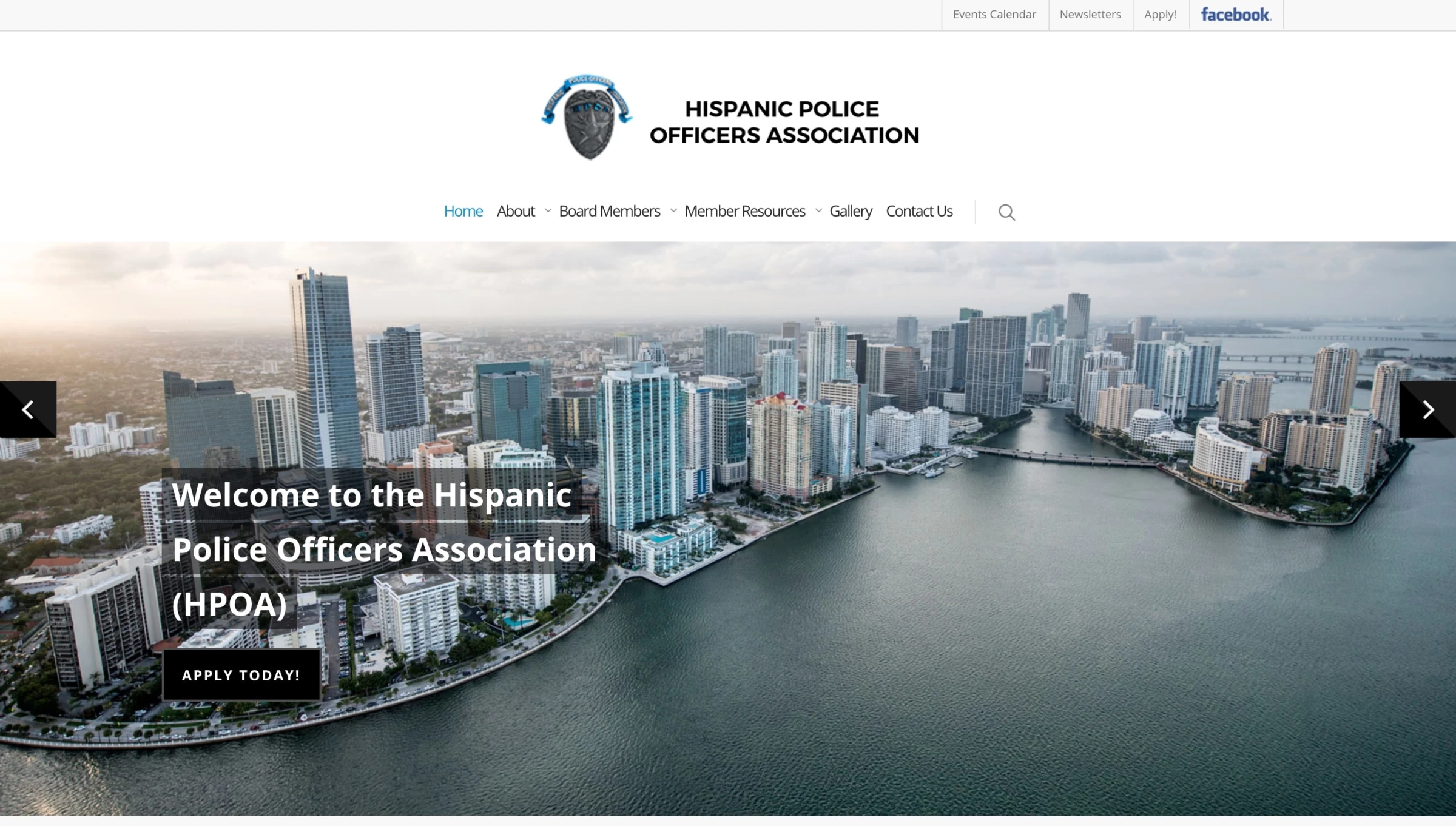 Hispanic Police Officers Association website design