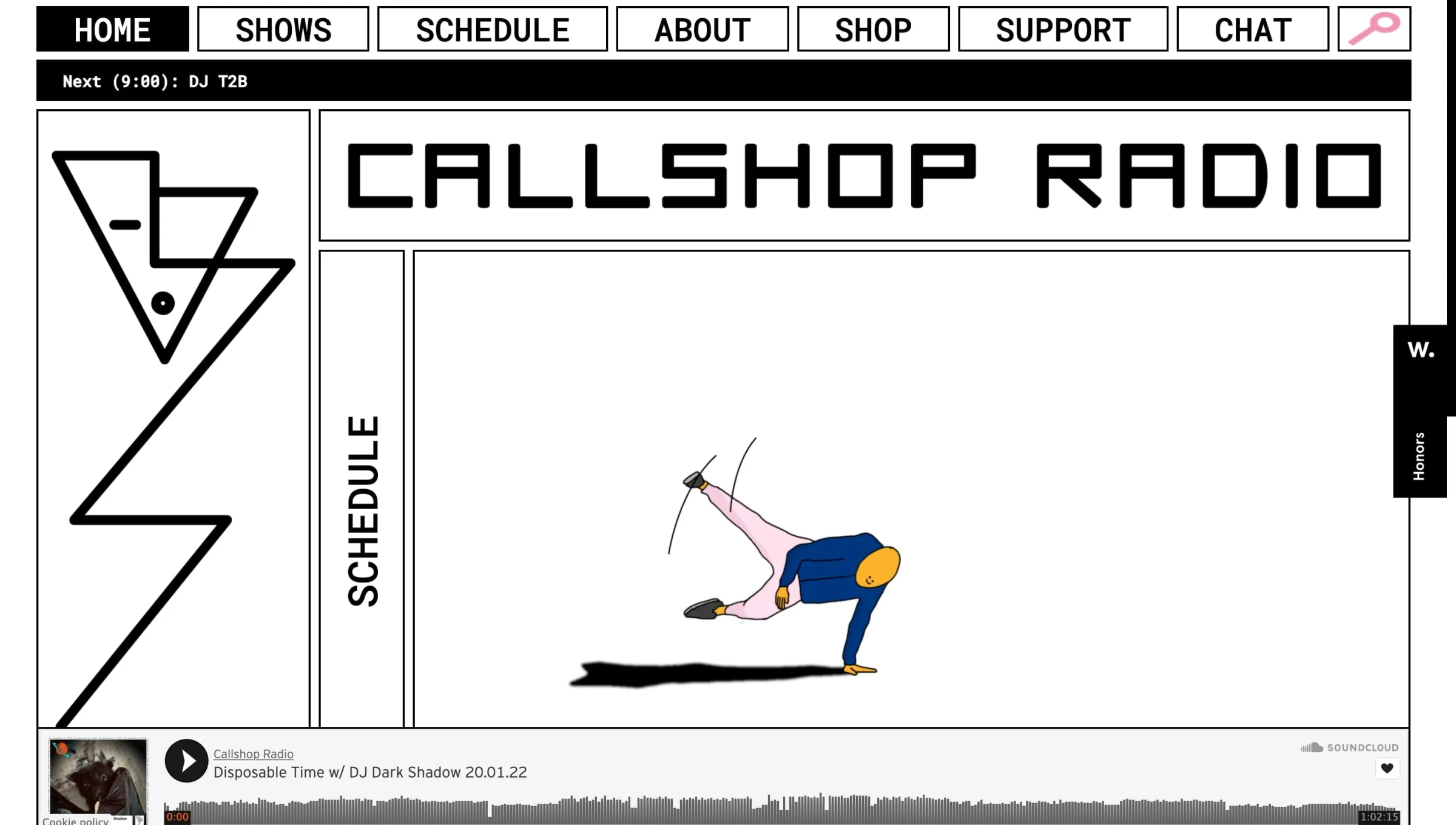 Callshop Radio website design