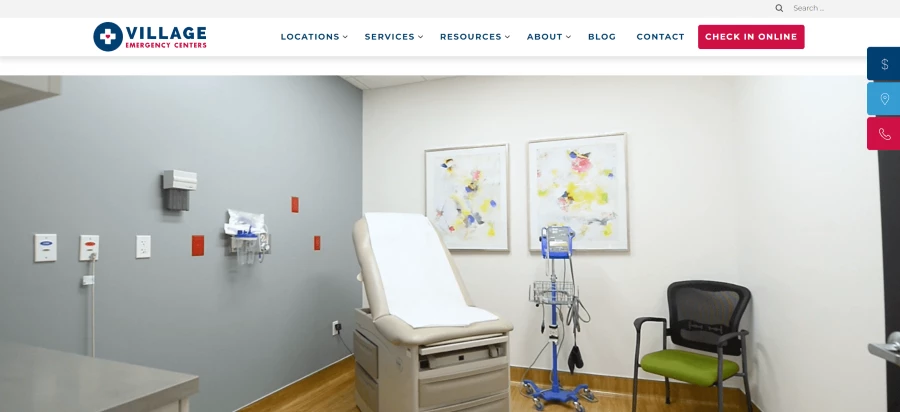 Village Emergency medical website design best medical website designs