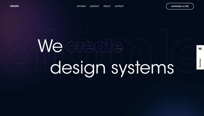 Atomle website design