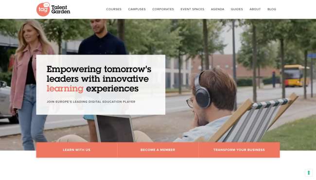 Talent Garden web design