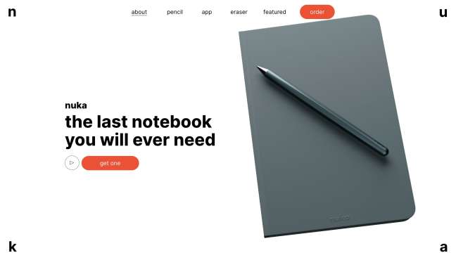 Nuka eternal stationery website design