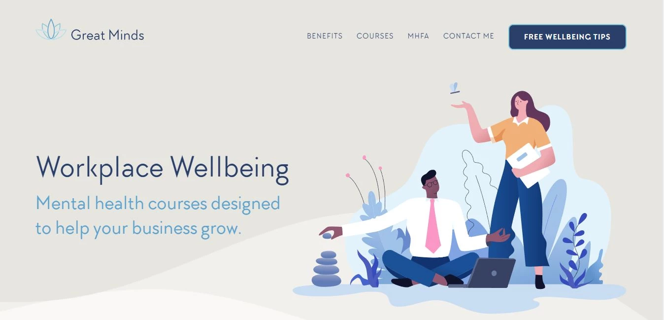 Great Minds web design web design for holistic practitioners