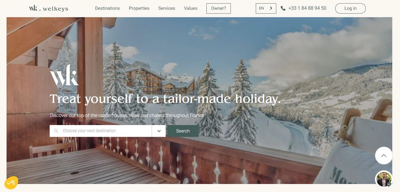 Welkeys website design