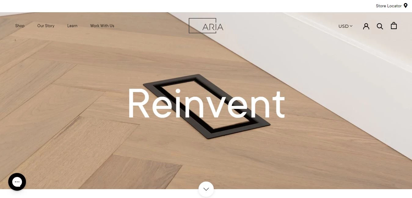 Aria Vent website design