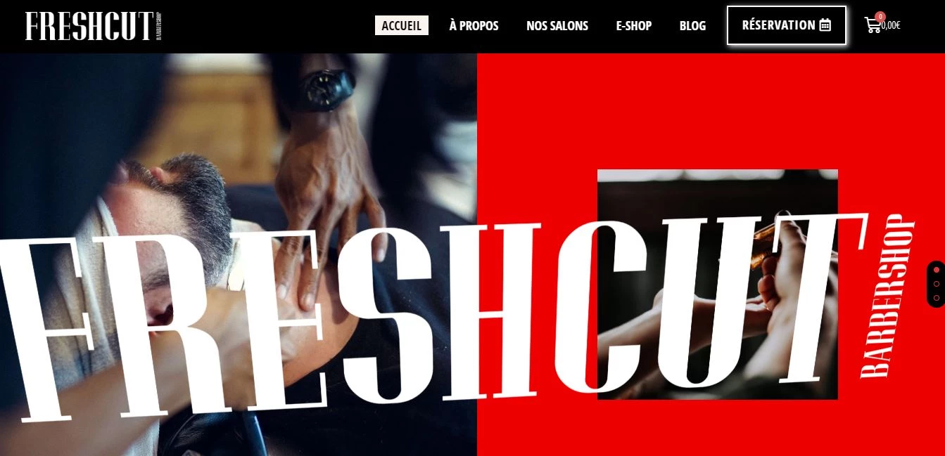 FreshCut Barbershop website design