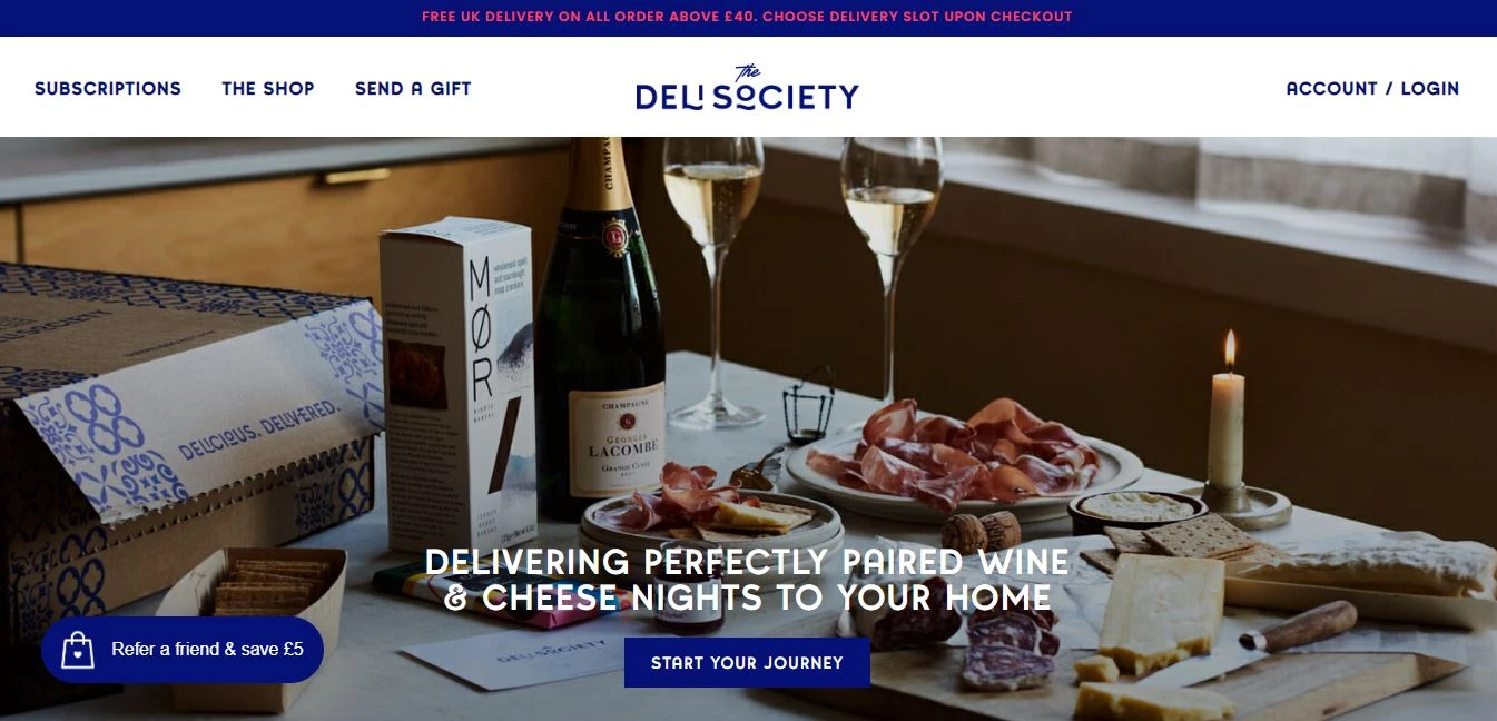 The Deli Society website design
