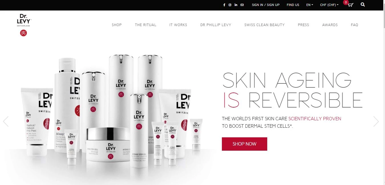 Dr. LEVY Switzerland website design