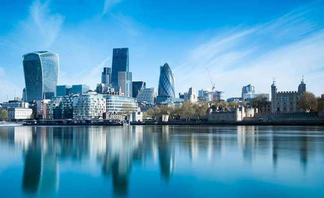 view of the business distrct in London