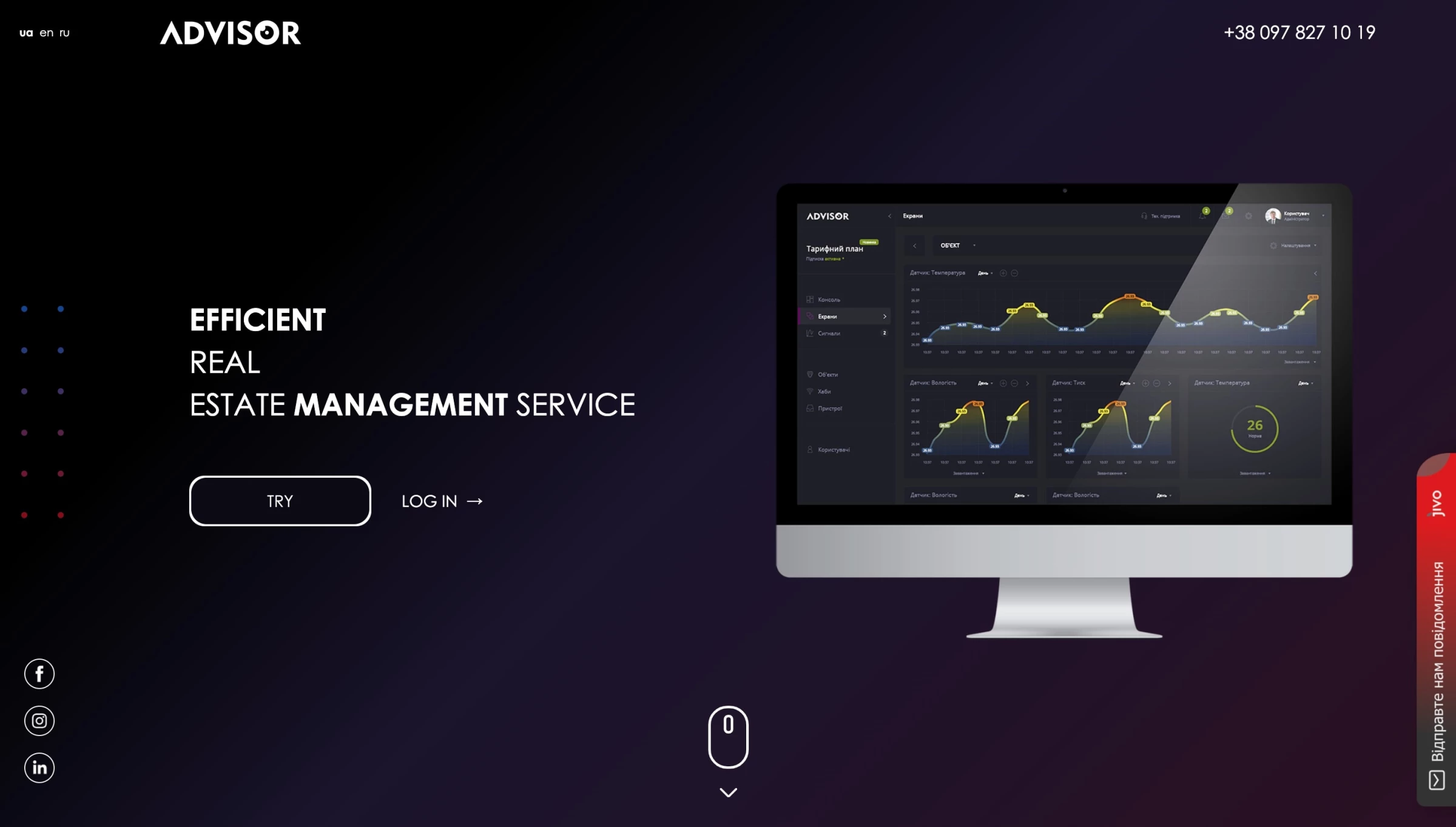 Advisor by PUSH-K Solutions dynamic websites examples