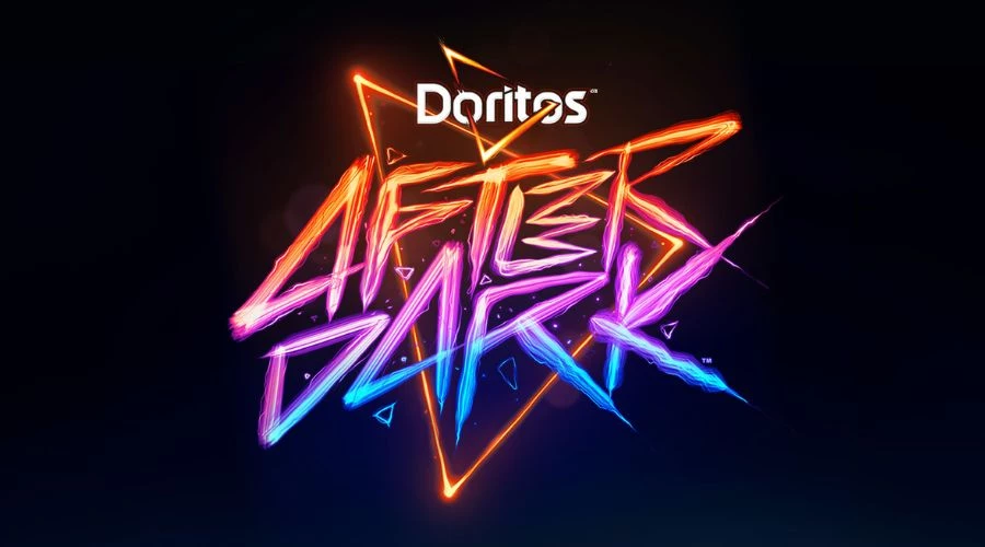 Doritos After Dark Logo Doritos After Dark Logo on a black background