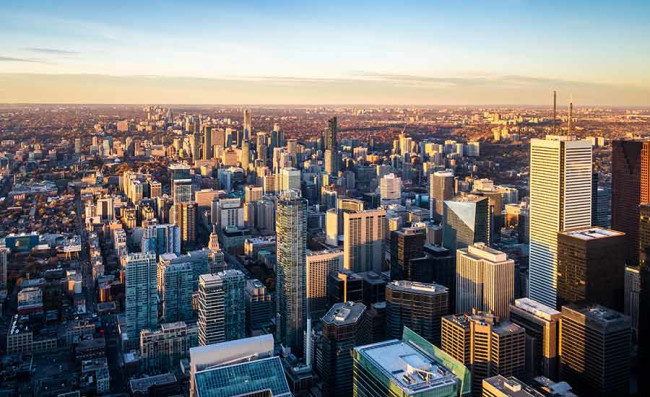 View of Toronto City from the sky