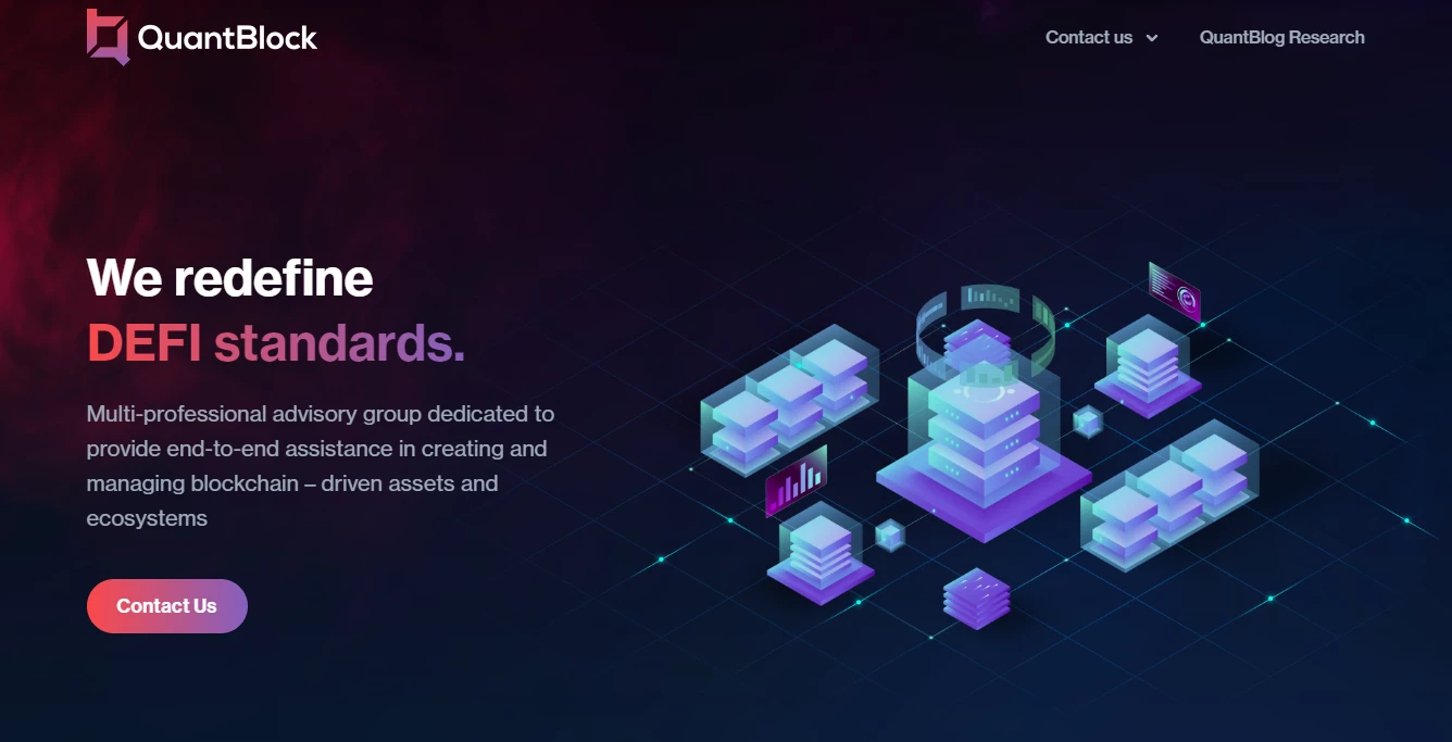 QuantBlock by Webpop Design dynamic webpage