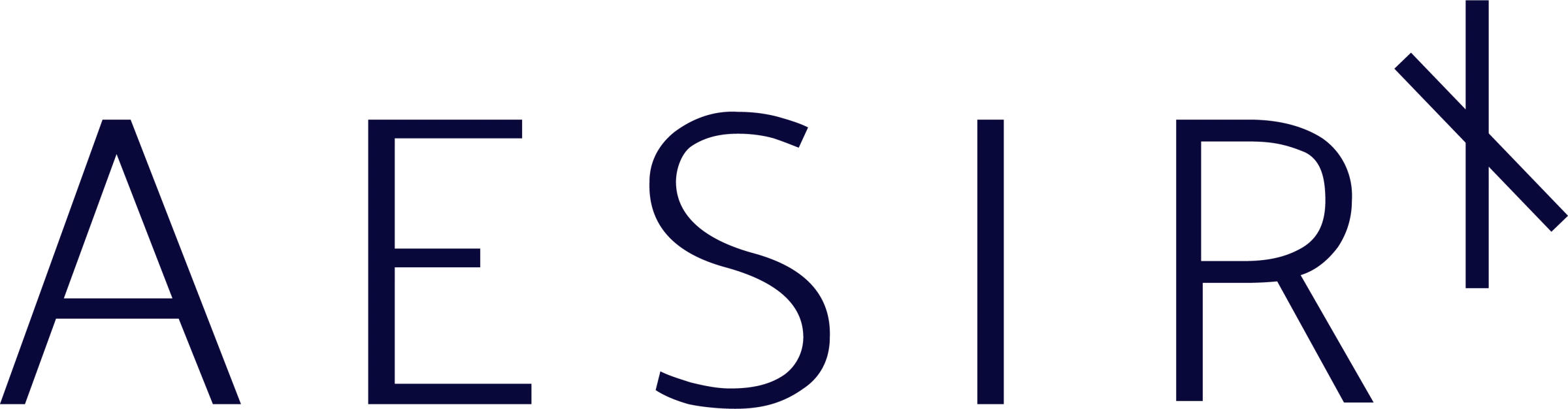 Black logo for AesirX company