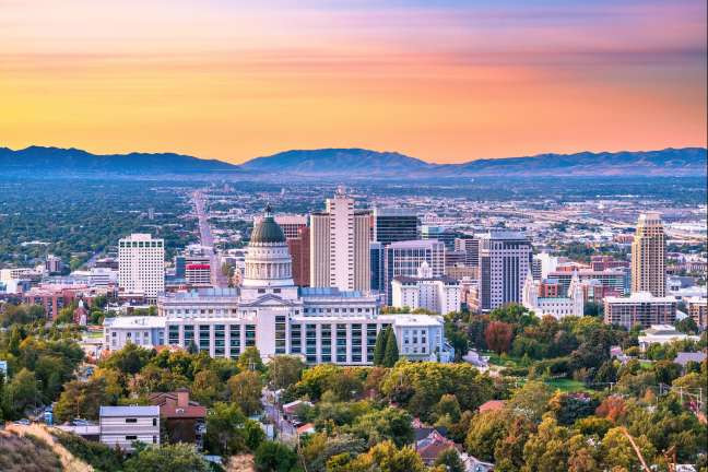 aerial view of Utah