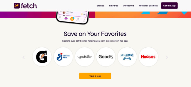 Some brands featured on Fetch shopping app