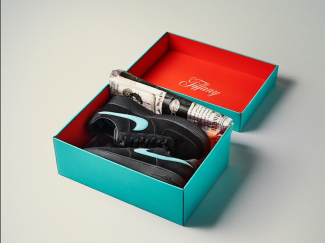 Nike x Tiffany & Co. Air Force Limited-Edition Shoes in Blue Tiffany Shoe Box