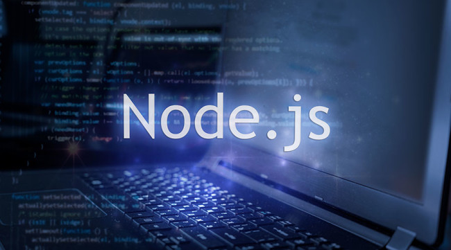 Node JS development concept