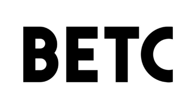 BETC's black logo in a white background.