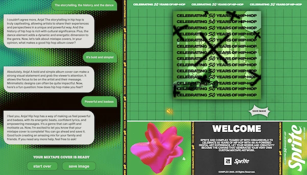 Page preview of conversation with chatbot