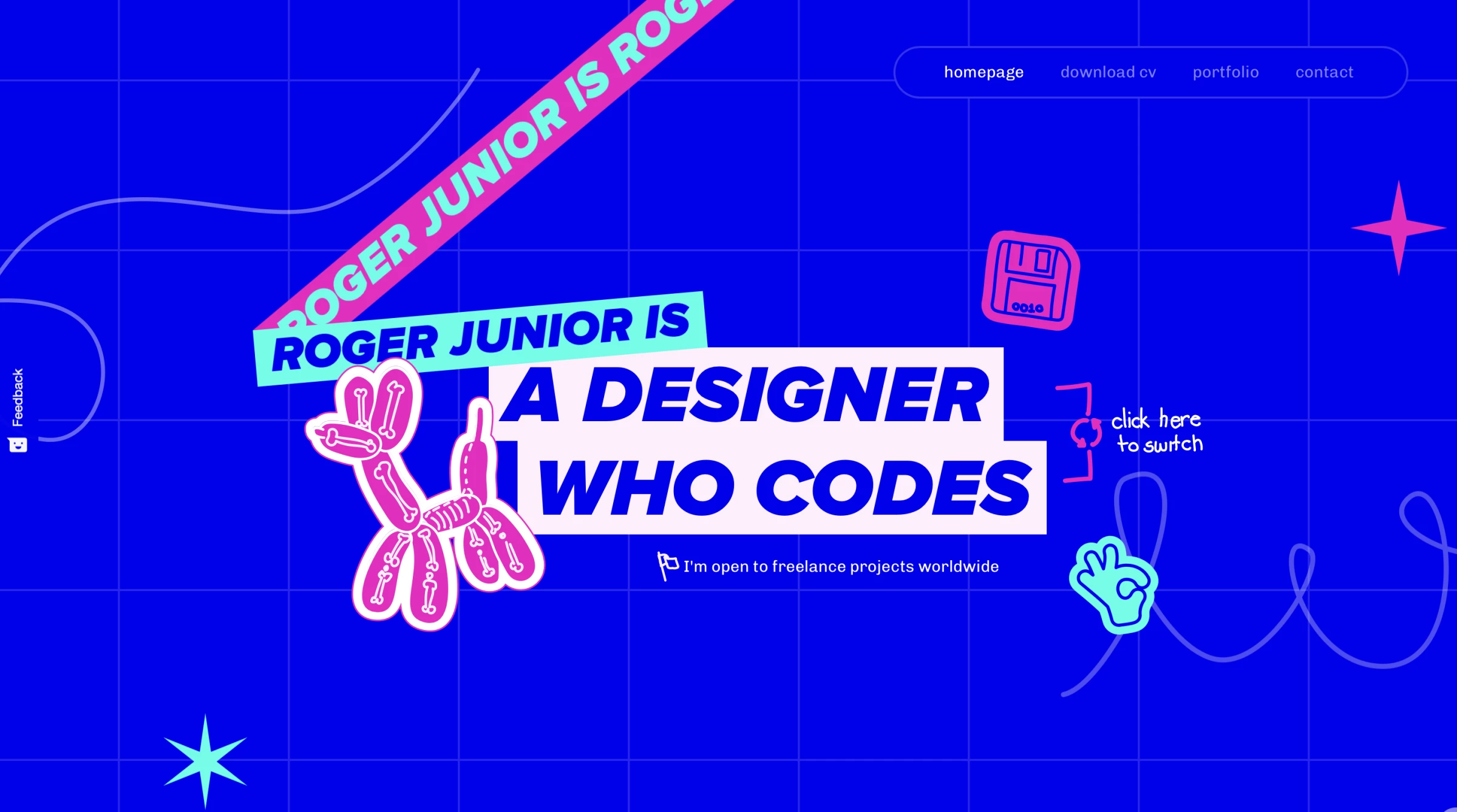 Roger Junior website portfolio