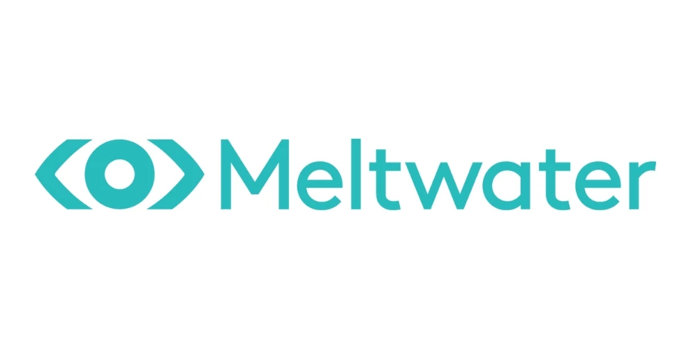 The logo of media monitoring tool Meltwater on a white background