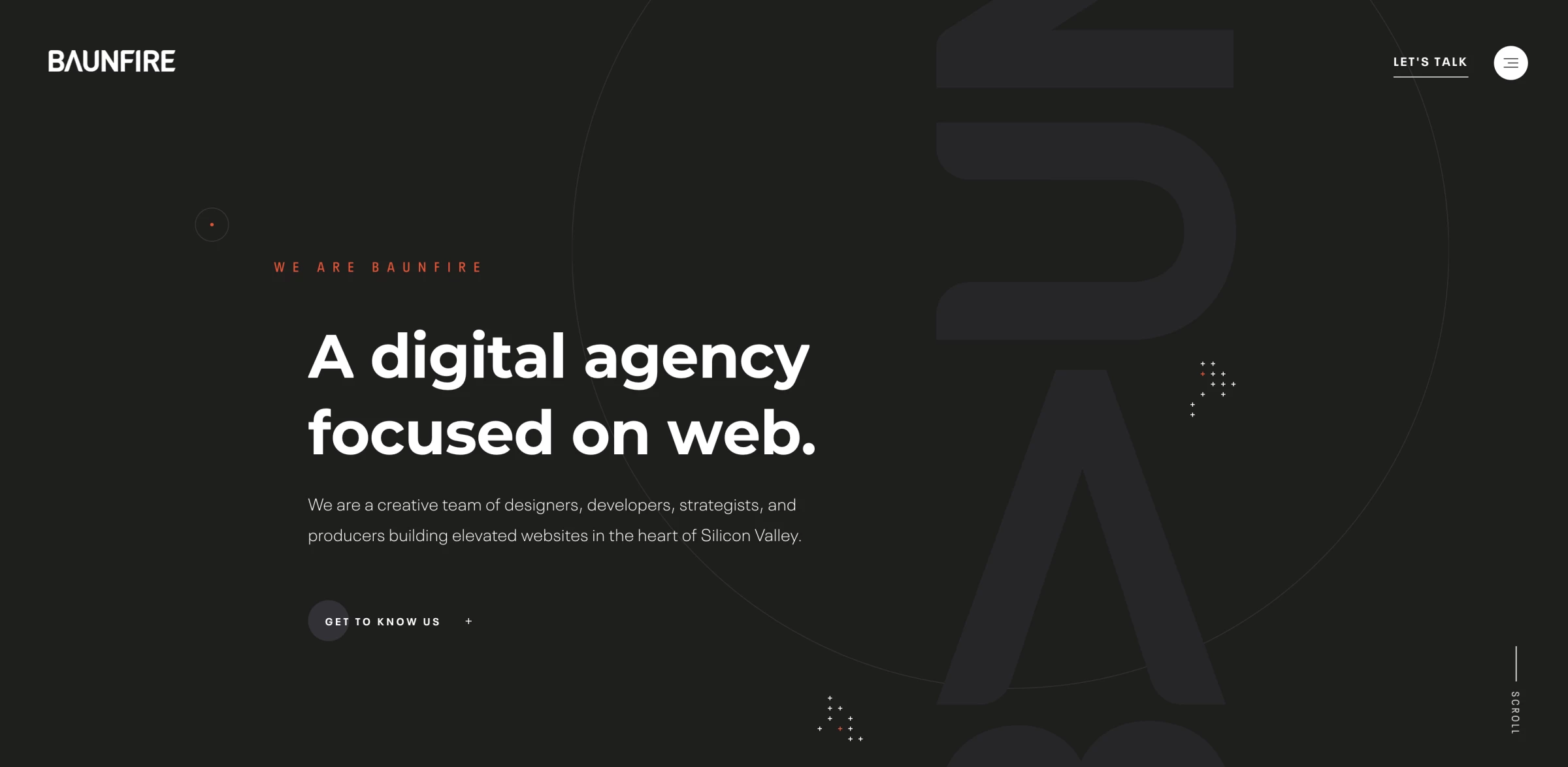 Website Overview of Baunfire agency