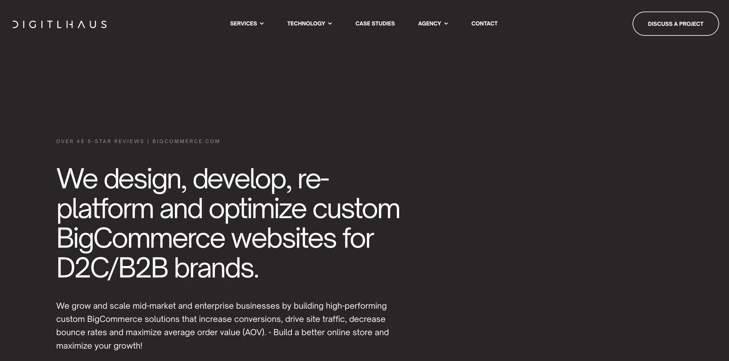 Website Overview of Digitlhaus agency