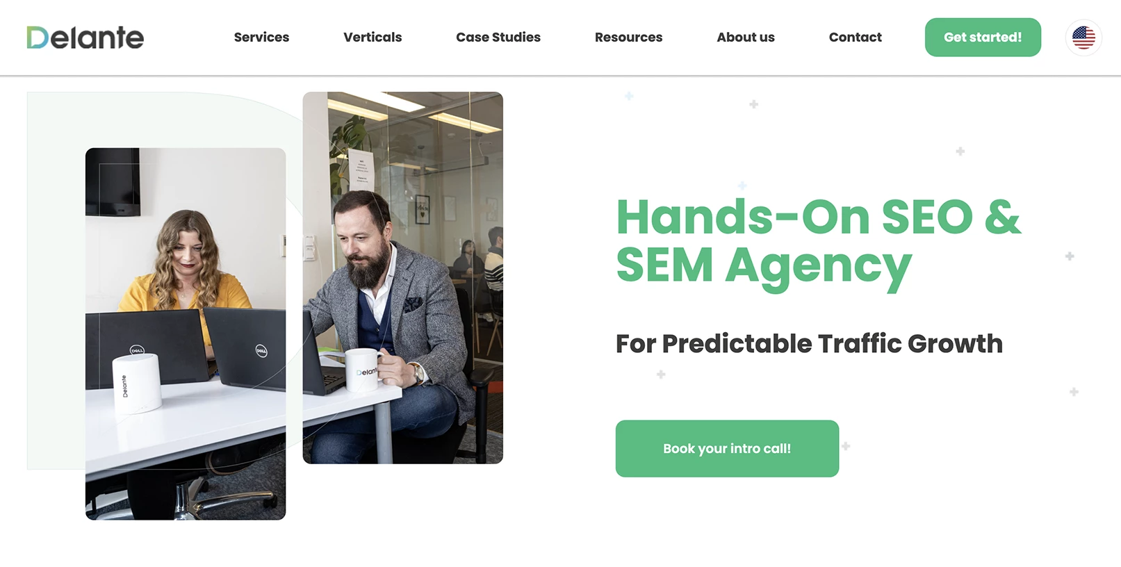 Website Overview of Delante agency
