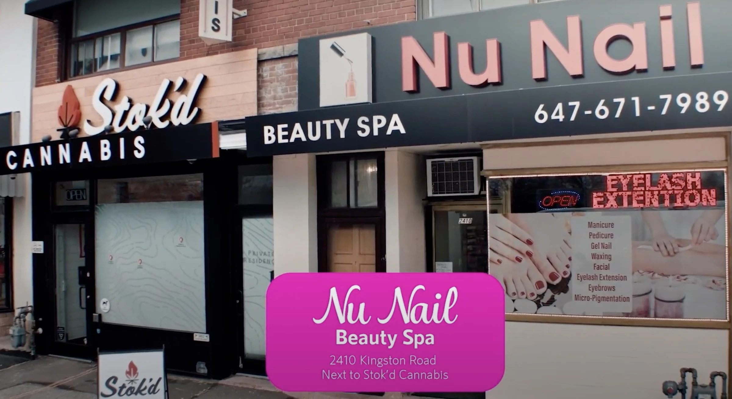 Stok'd creatively promotes both the nail salon and its store.