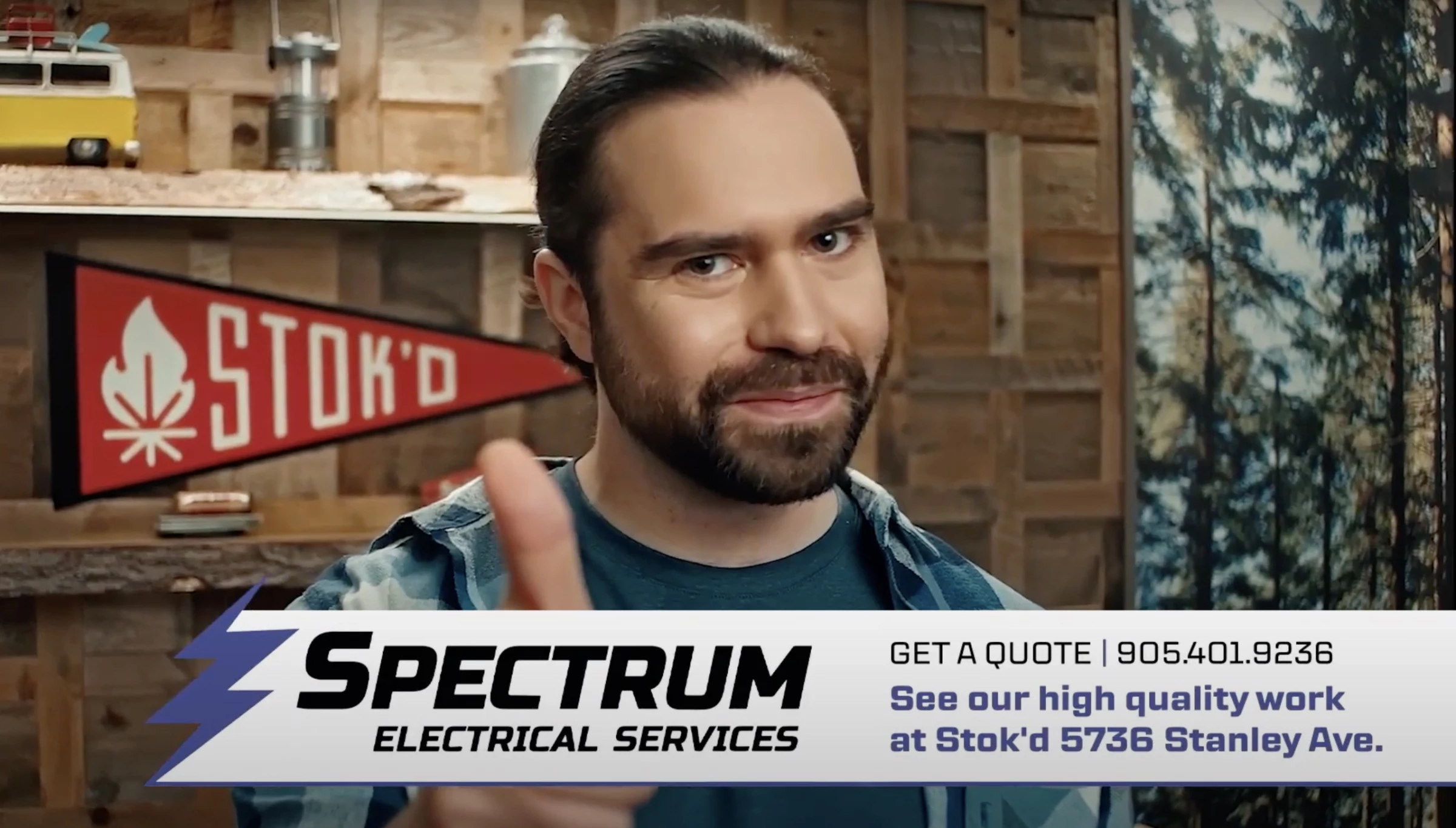 Spectrum invites people to visit the Stok'd store that they wired.