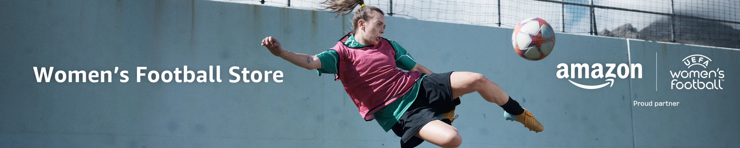 In partnership with UEFA Women's league, Amazon has just launched its women's football store.