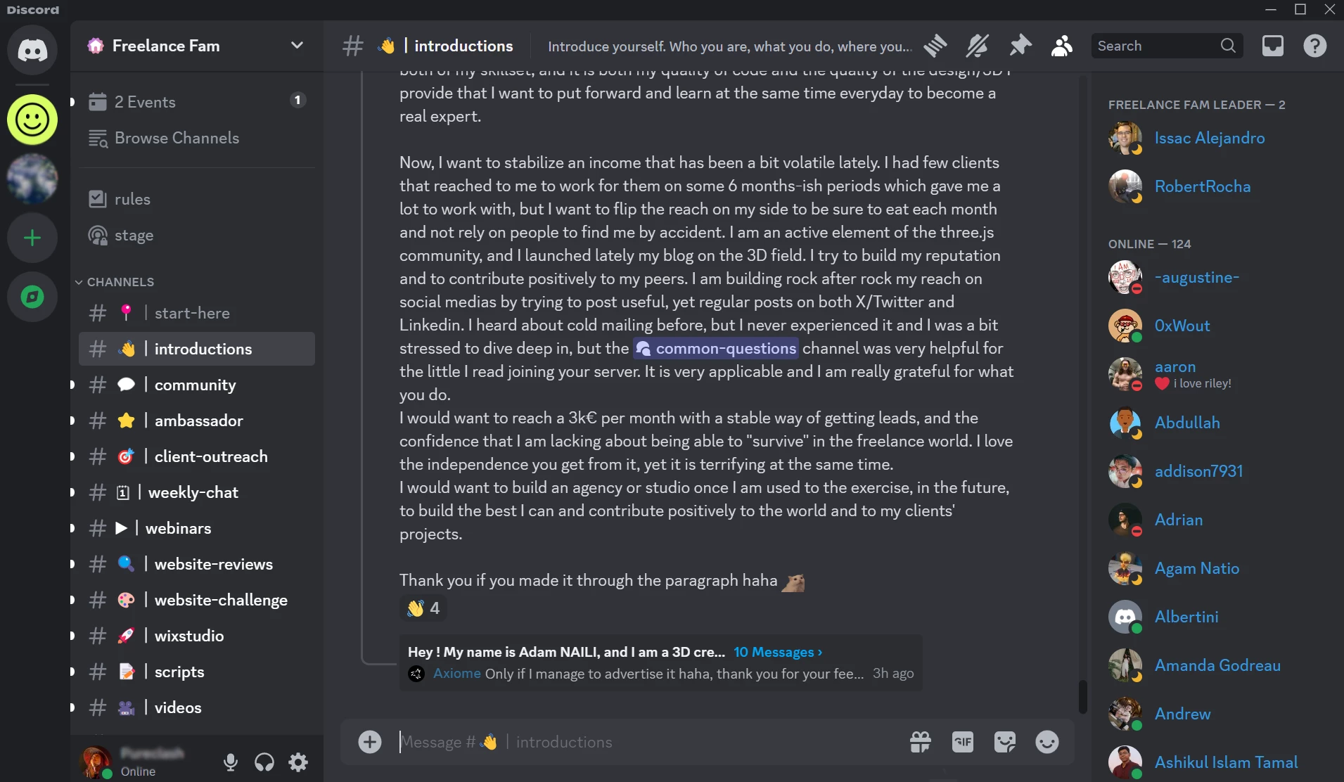 Freelance Fam Discord Community