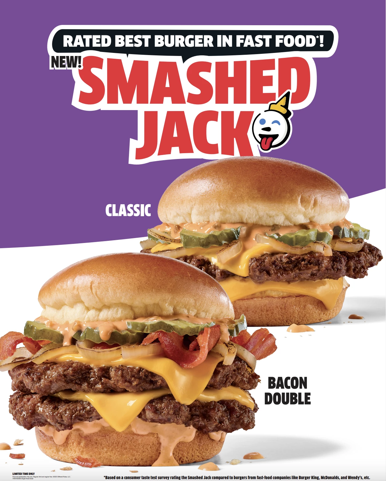 The New Smashed Jack Burger The Smashed Jack burger is the latest menu addition of Jack in the Box.