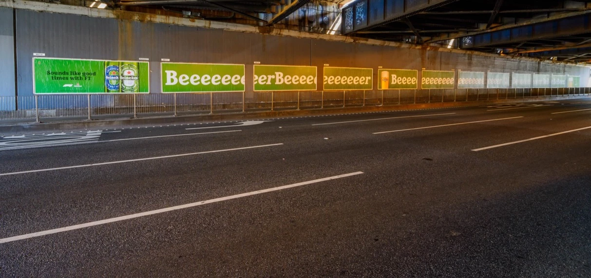 Heineken x F1 'Beeeeeer' Signage