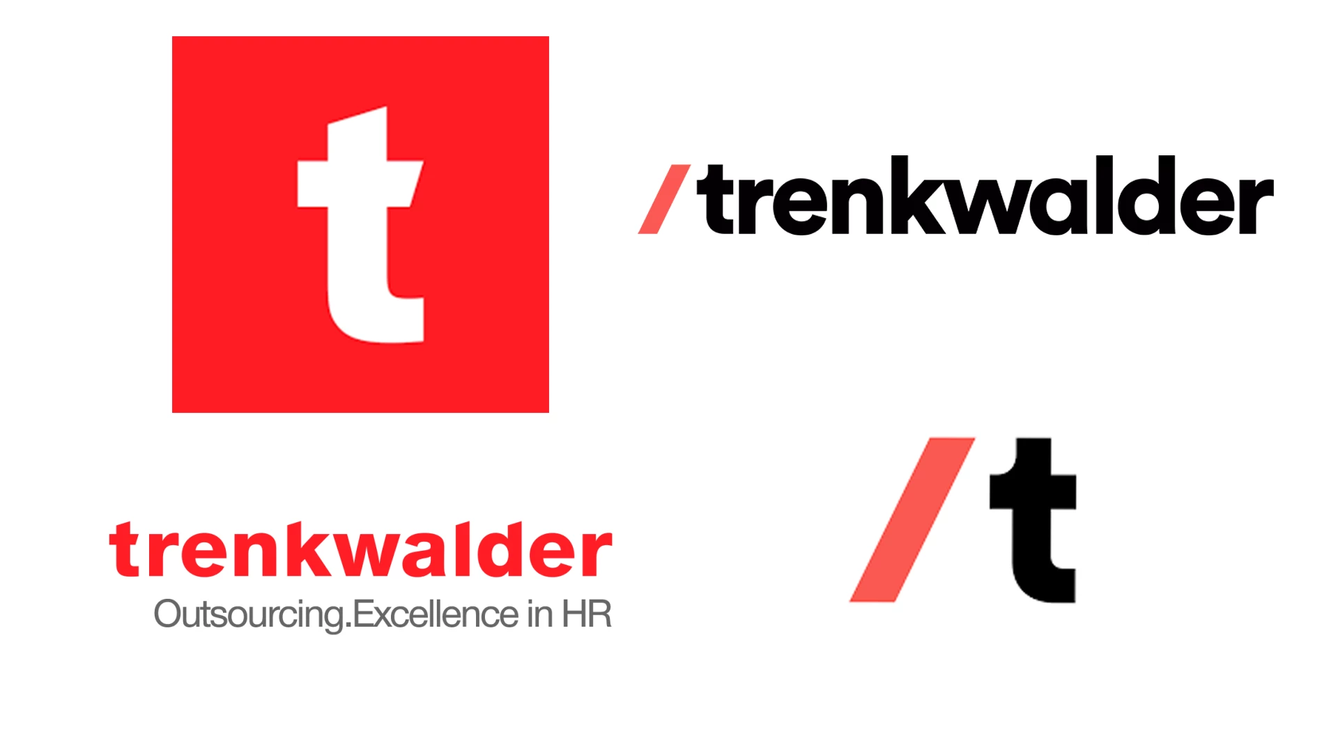 How Trenkwalder's logo looked before and after the rebranding